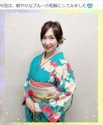森口博子、振り袖姿　※「森口博子」オフィシャルブログ