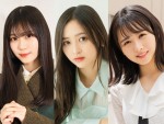 （左から）櫻坂46・山下瞳月、乃木坂46・井上和、日向坂46・上村ひなの