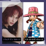 Netflixシリーズ『ONE PIECE』シーズン2で、ミス・ゴールデンウィーク役を演じるソフィア・アン・カルーソ