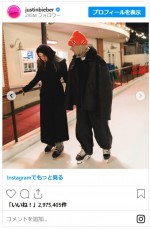 ジャスティン・ビーバーが妻ヘイリーとラブラブスケートデート！※「Justin Bieber」インスタグラム