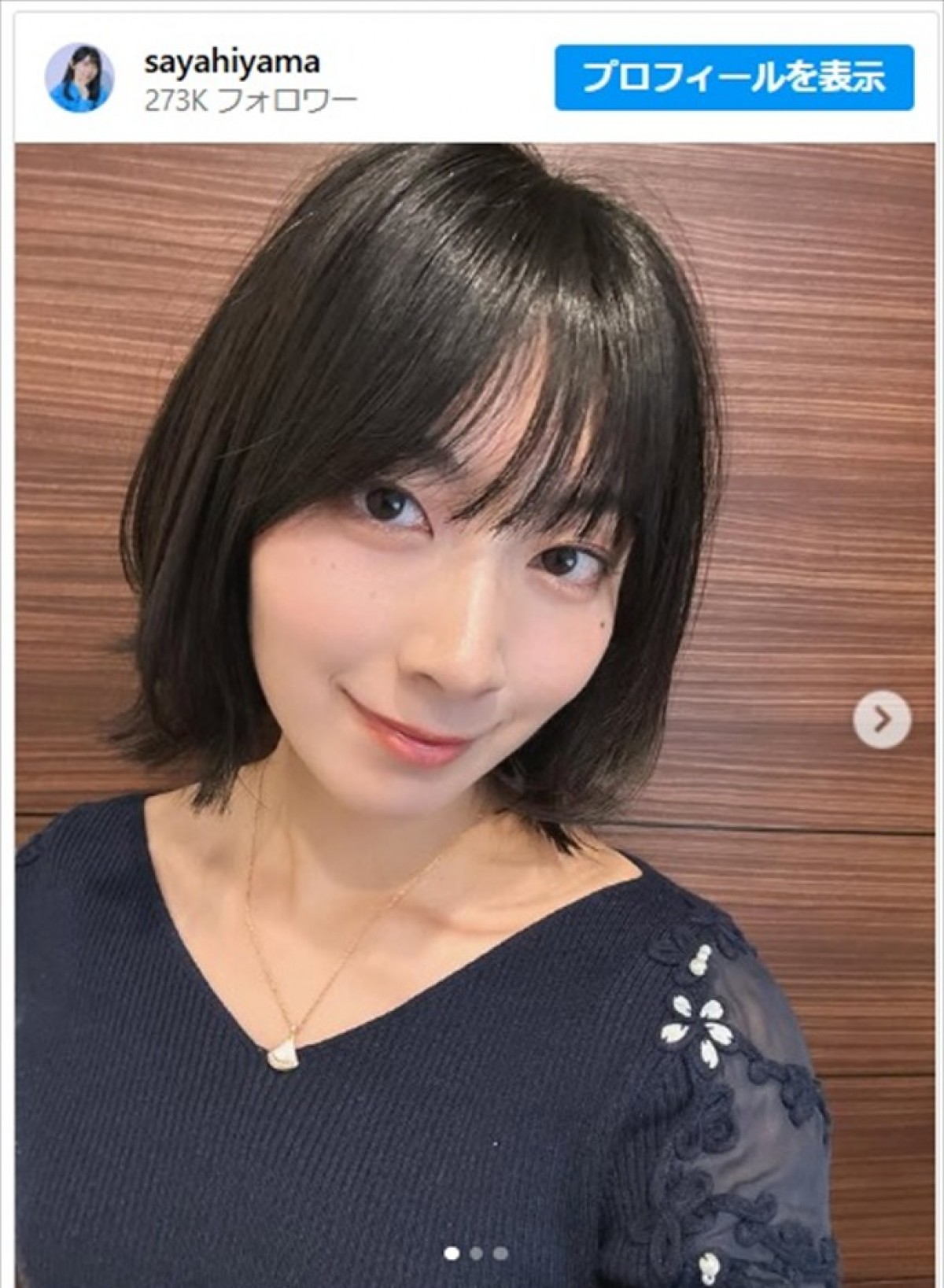 檜山沙耶、ボブカットに大胆イメチェン　※「檜山沙耶」インスタグラム