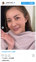 瀬戸朝香、メイク中のオフショットを公開　※「瀬戸朝香」インスタグラム