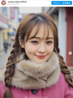大沢あかね、加工ショット　※「大沢あかね」インスタグラム