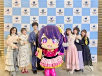 アニメ『【推しの子】』AnimeJapanスペシャルステージに登壇した（左から）松澤ネキ（MC）、潘めぐみ、大塚剛央、伊駒ゆりえ、石見舞菜香、大久保瑠美