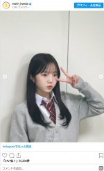 高校卒業して早6年、本田真凜の制服姿　※「本田真凜」インスタグラム