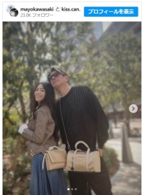 川崎麻世、妻・花音との2ショット　※「川崎麻世」インスタグラム