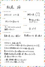 日向坂46 五期生・松尾桜手書きプロフィール