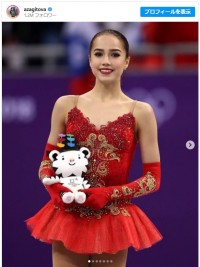 平昌オリンピックで金メダルを獲得したアリーナ・ザギトワ　※「アリーナ・ザギトワ」インスタグラム