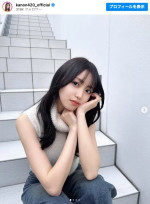 ノースリーブ姿＆新ヘアスタイルに反響が寄せられた香音　※「香音」インスタグラム