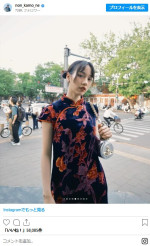 のんのチャイナドレス姿がかわいい　※「のん」インスタグラム