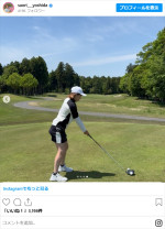 吉田沙保里のゴルフ姿　※「吉田沙保里」インスタグラム