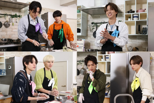 5月11日放送の『タイムレスマン』より(上段左から)菊池風磨、松島聡、寺西拓人、(下段左から)橋本将生、篠塚大輝、原嘉孝、猪俣周杜