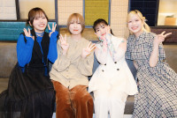 テレビアニメ『帝乃三姉妹は案外、チョロい。』インタビューより（左から）天海由梨奈、日向未南、古賀葵、青山吉能