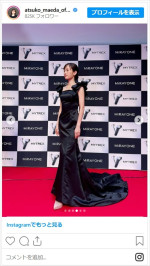 ブラックドレスが似合いすぎな前田敦子　※「前田敦子」インスタグラム