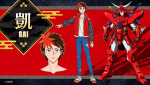アニメ『鎧真伝サムライトルーパー』凱のキャラクタービジュアル