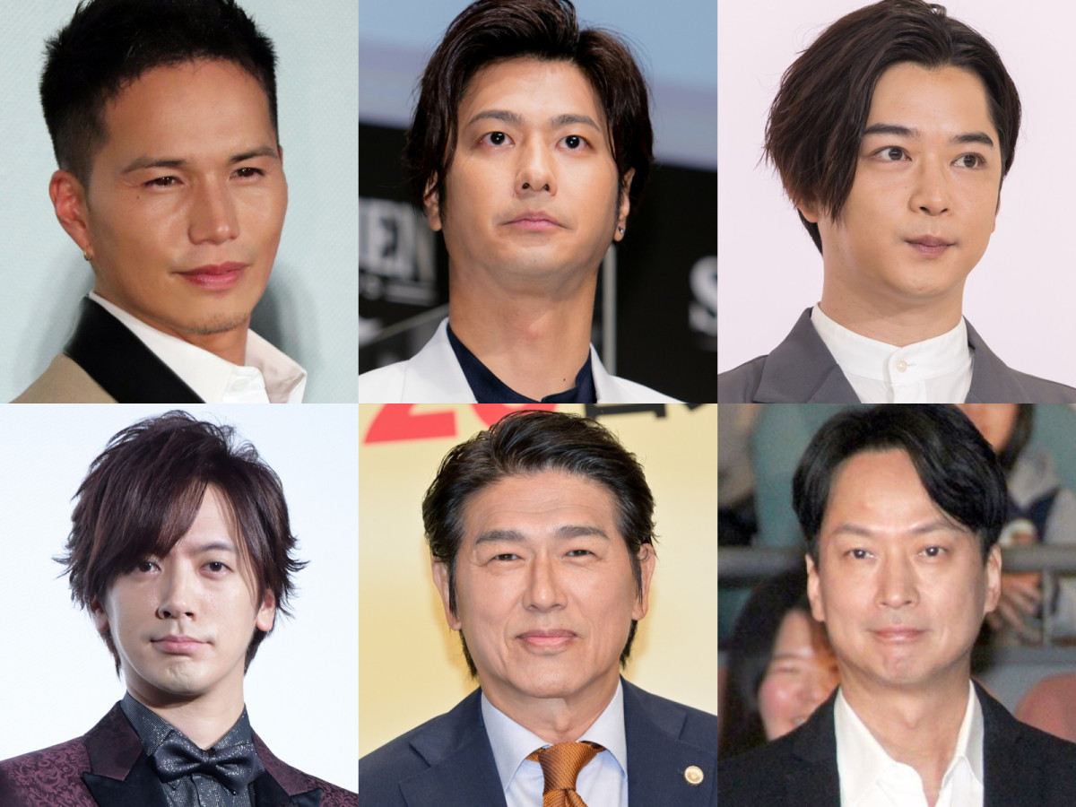 (左上から時計回りで)市原隼人、速水もこみち、千葉雄大、椎名桔平、高橋克典、DAIGO