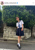 【写真】松本まりか、40歳のセーラー服姿に反響　吉岡里帆も「かわい〜です」