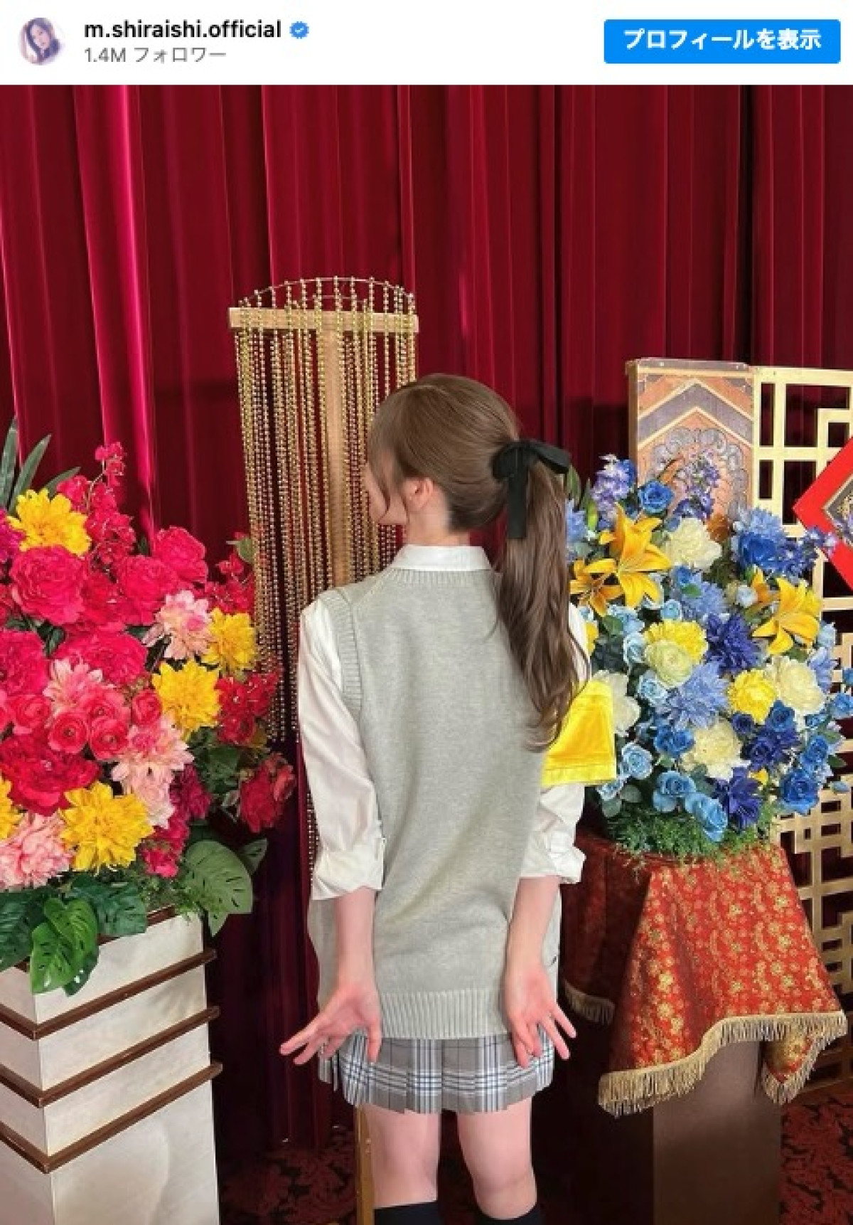 白石麻衣が披露した“夏の制服姿” ※「白石麻衣」インスタグラム