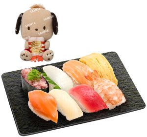 「スシロー」×『はぴだんぶい』がコラボ！　限定「ぬいぐるみ」付きメニューなど登場