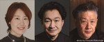 舞台『シッダールタ』（左から）劇作・長田育恵、演出・白井晃、音楽・三宅純