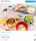 平愛梨、お昼ご飯を手作り　※「平愛梨」インスタグラム