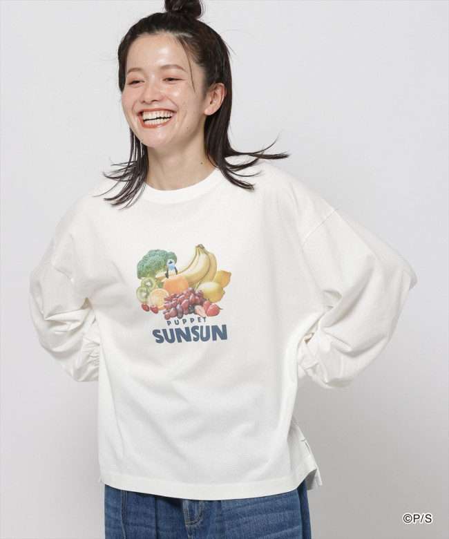 ニコアンド　パペットスンスン　コラボ　ロングTシャツ パペットスンスン PUPPET SUNSUN ロングTシャツ ロンT 新品 写真