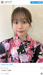 森山未唯、浴衣姿がかわいい！　※「森山未唯」インスタグラム