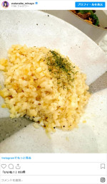 渡辺美奈代、ニンニクたっぷりのカリフラワーご飯を手作り　※「渡辺美奈代」インスタグラム