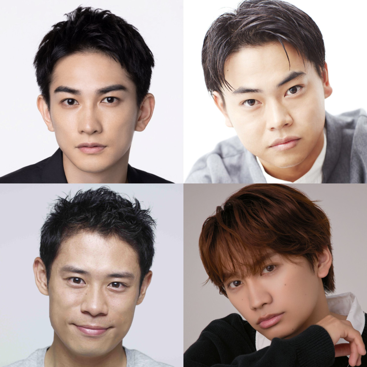 「連続ドラマW 池井戸潤スペシャル『かばん屋の相続』」主演の(左上から時計回りに)町田啓太、菅生新樹、藤原丈一郎、伊藤淳史