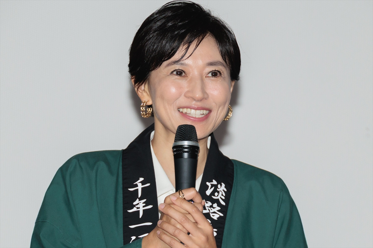 15年ぶり映画出演の菊川怜、日本酒片手にトークショー「ちょっと酔ってます」「何を言ってるのかだんだん分からなくなってきました」