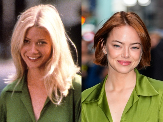 エマ・ストーン、グウィネス・パルトロウのアイコニックなルックを完全再現!