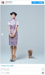 堀江聖夏、ミニ丈チャイナドレスで美脚披露　※「堀江聖夏」インスタグラム