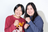 JBエンジェルス・（左から）立野記代、山崎五紀