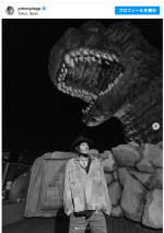【写真】8年半ぶり来日のジョニー・デップ、ゴジラとの記念写真に反響