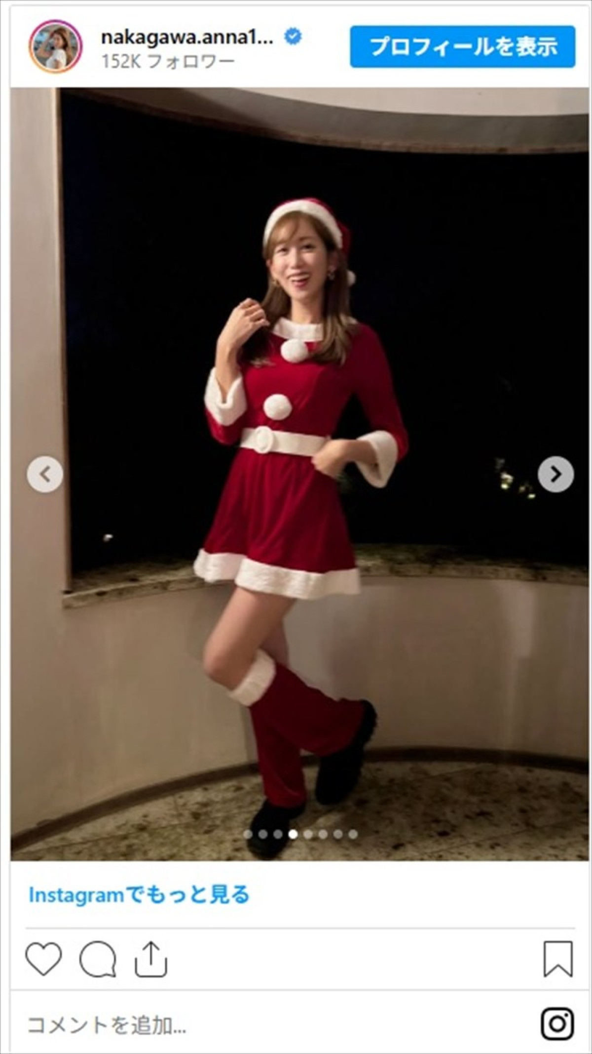 アイドル、グラドル、女子アナまで！　美女たちの“ミニ丈”サンタコスプレに視線はくぎ付け「言葉失うレベル」「脚が長くて細くてきれい」