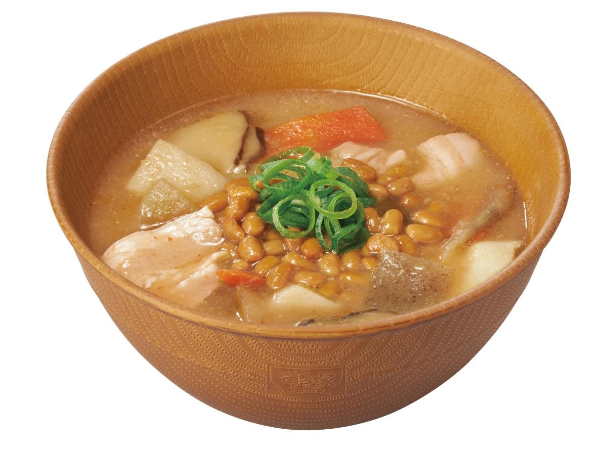 20250116すき家「炭火やきとり丼」＆「納豆鬼除け汁」