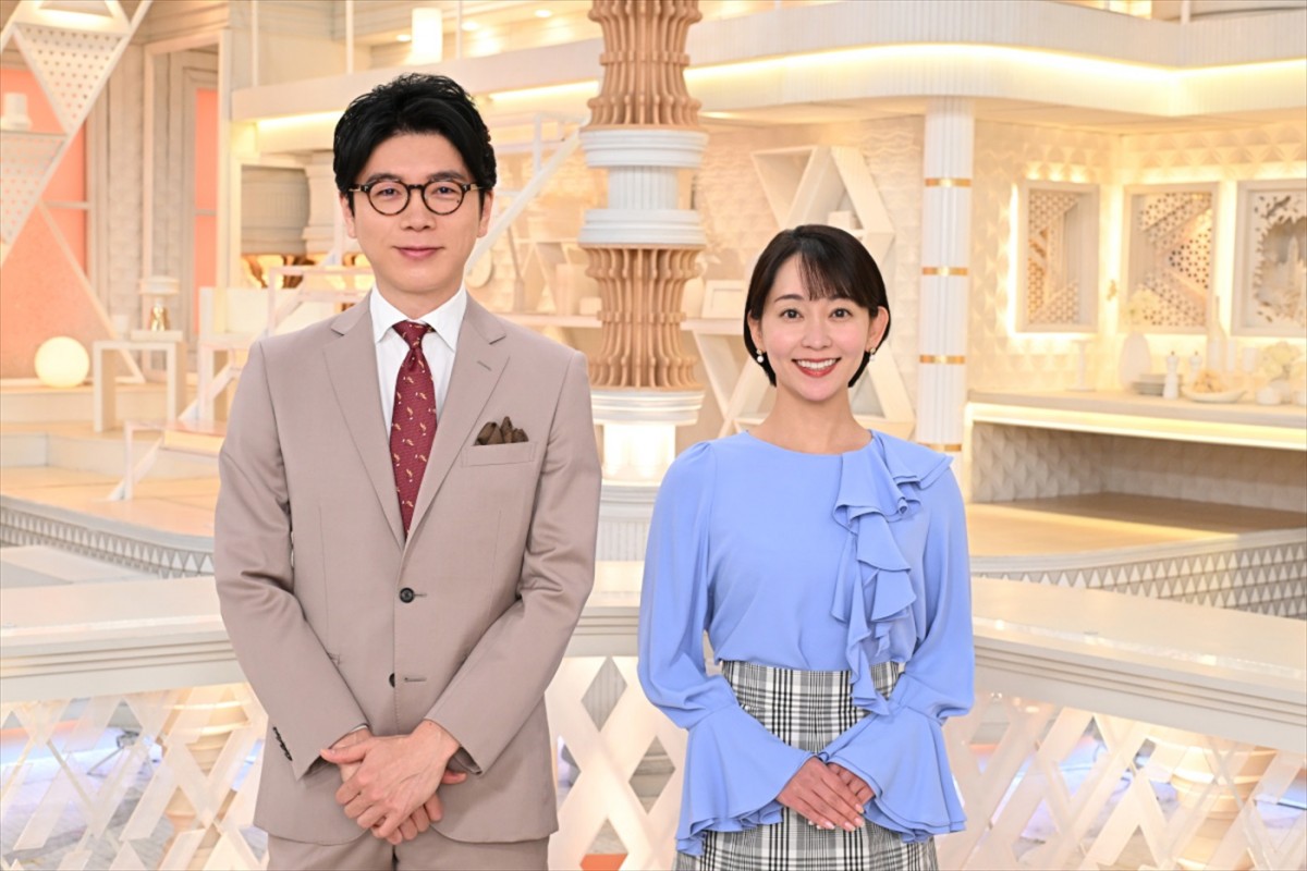 この春から『Nスタ』メインキャスターとなる（左から）井上貴博・出水麻衣コンビ