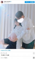浜田翔子は夫・カブキンと第3子妊娠中にマタニティフォトを撮影　※「浜田翔子」インスタグラム