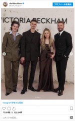 ヴィクトリア・ベッカムのブランドのショーに一家勢ぞろい　※「デヴィッド・ベッカム」インスタグラム