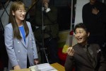 ドラマ『ダメマネ！ －ダメなタレント、マネジメントします－』クランクインを迎えた（左から）川栄李奈、安田顕