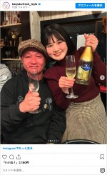 3月1日に20歳の誕生日を迎えた池田レイラ　父・池田57CRAZYと　※「完熟フレッシュ 池田レイラ」インスタグラム