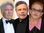 （左から）ハリソン・フォード、マーク・ハミル、キャリー・フィッシャーさん