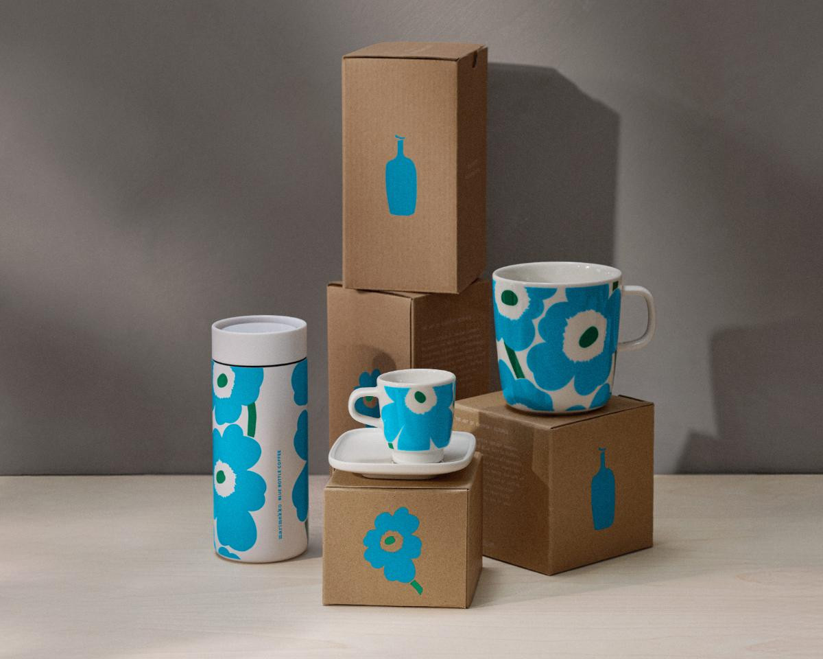 ブルーボトルコーヒー「マリメッコ」と再びコラボ！　ウニッコ柄のトートやマグを展開