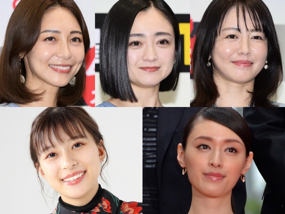 （左上から時計回りで）相武紗季、安達祐実、磯山さやか、栗山千明、芳根京子