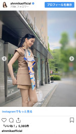 アンミカ、脚線美際立つ大人の短パンコーデを披露　※「アンミカ」インスタグラム