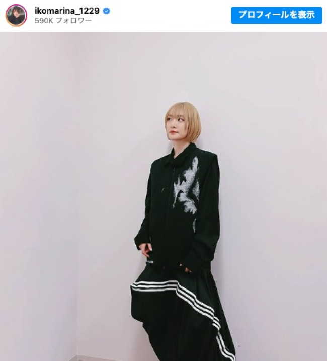 金髪にイメチェンした生駒里奈　※「生駒里奈」インスタグラム