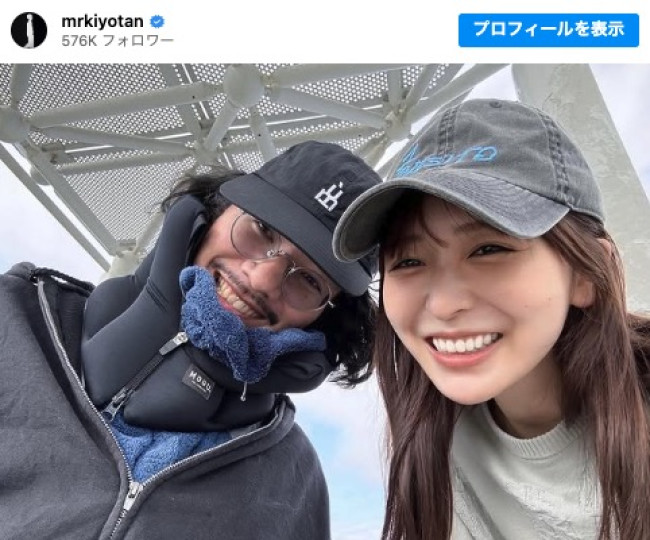 (左から)清原翔、長濱ねる ※「清原翔」インスタグラム