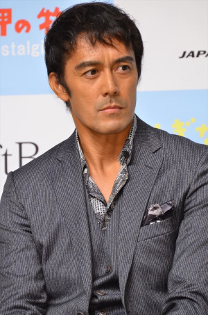 阿部寛、映画『ふしぎな岬の物語』完成報告会見にて（2014年）