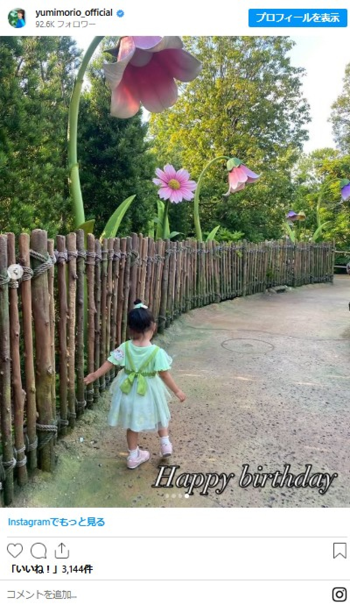森尾由美、3歳の初孫・香澄ちゃんと“お誕生日ディズニー”満喫！