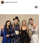 藤原紀香主演の『舞台 サザエさん』を鑑賞した倖田來未　※「倖田來未」インスタグラム